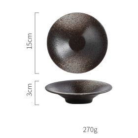 Western Style High Legged Ceramic Noodles In Soup Bowl (Option: Black Yun)